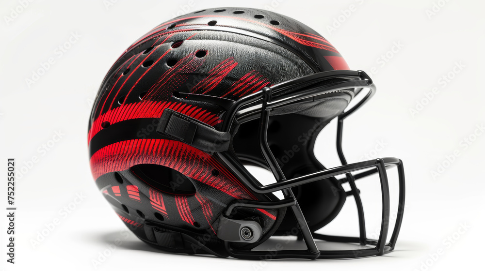 Fototapeta premium Rugby helmet on white background