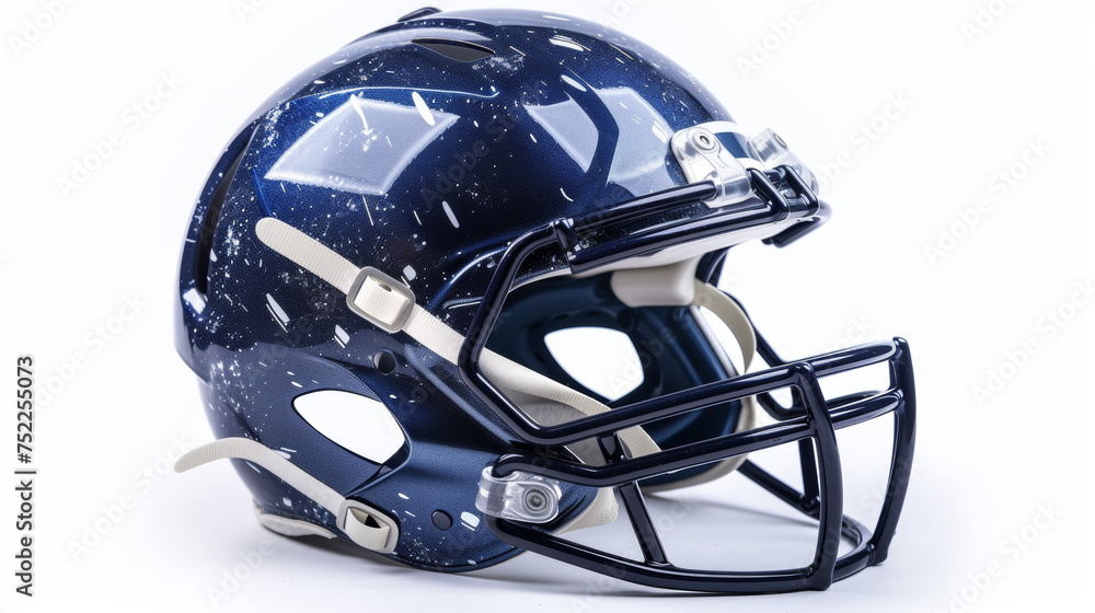 Fototapeta premium Rugby helmet on white background