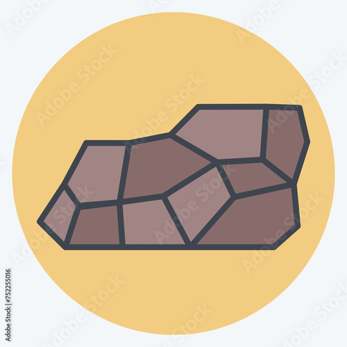 Icon Coal. related to Mining symbol. color mate style. simple design editable. simple illustration photo