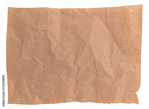 parchment for baking culinary, isolated on white background, top view