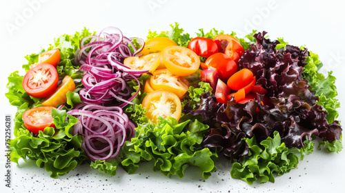 salat on white background