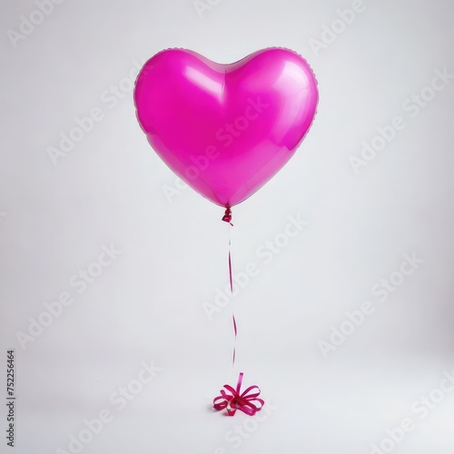 heart shaped balloon on white
