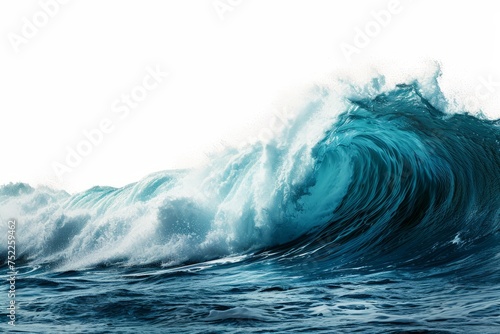 Ocean wave isolated on white background © Zero Zero One