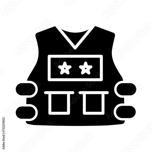 Police Vest Vector Icon