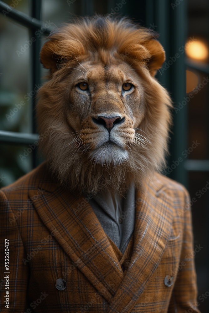Lion Avatar in a Business Suit. Playful photo portrait for a personal account. Lion Avatar in a Business Suit. Playful photo portrait for a personal account.