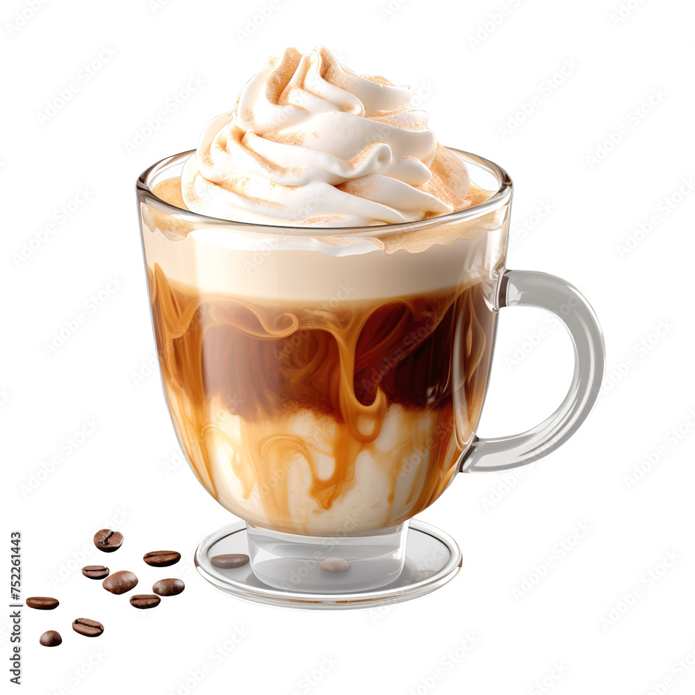 cup of coffee with whipped cream, png cup of coffee with whipped cream, png