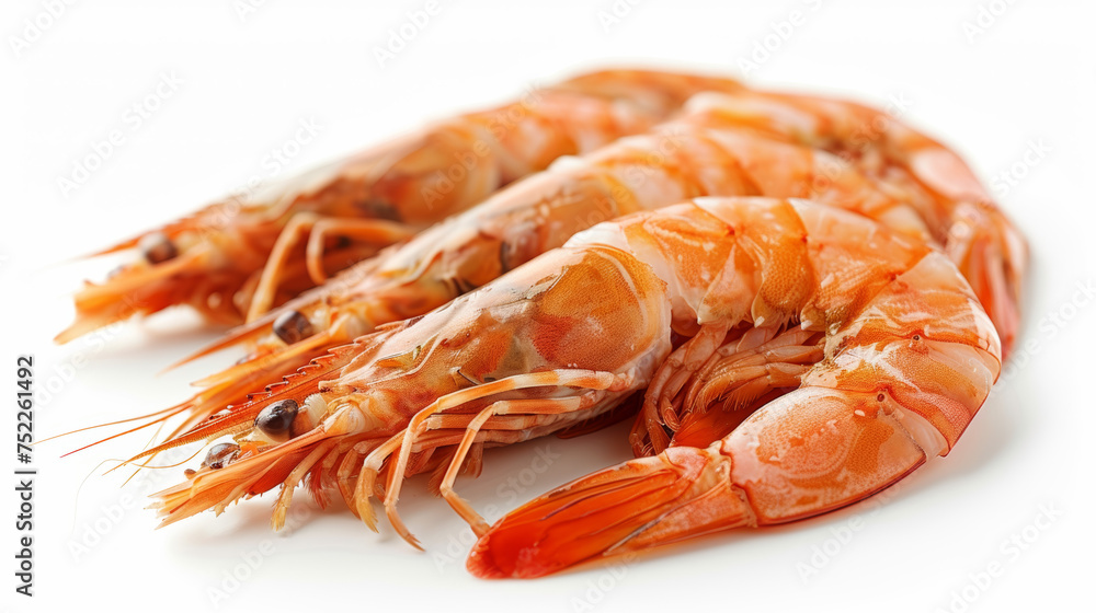 shrimp on white background shrimp on white background