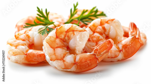 shrimp on white background photo