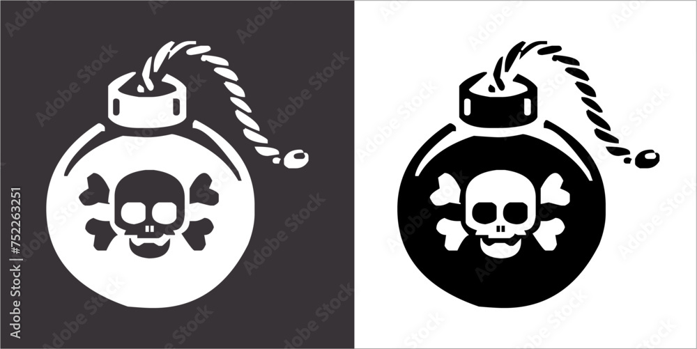 Illustration vector graphics of Bomb icon Illustration vector graphics of Bomb icon