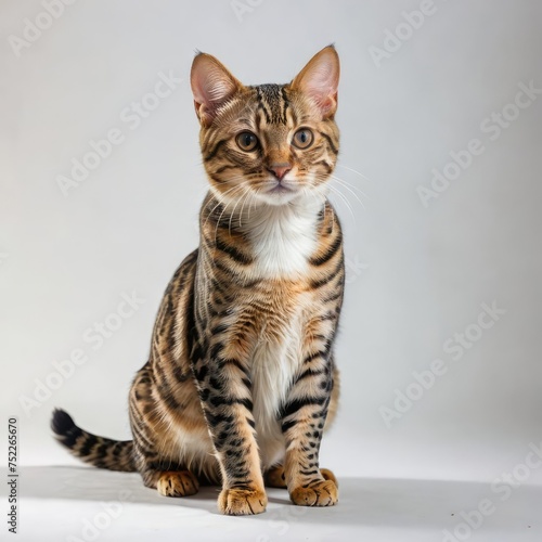 Abyssinian cat on white  © Садыг Сеид-заде
