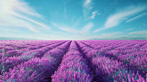 splendor of a field of lavender in bloom