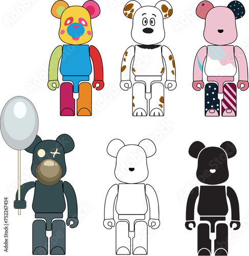 bear brick constructor figurines