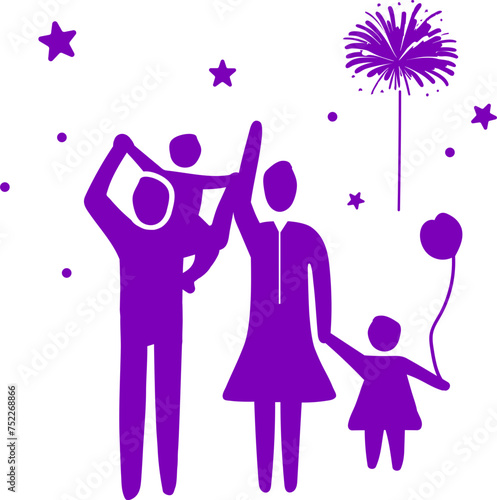 Wallpaper Mural 놀이동산 대관람차 불꽃놀이 회전목마 실루엣 Torontodigital.ca