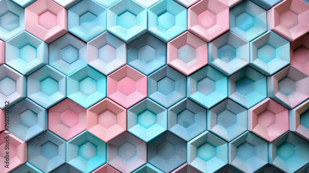 Hexagons Mounted on a Wall Hexagons Mounted on a Wall
