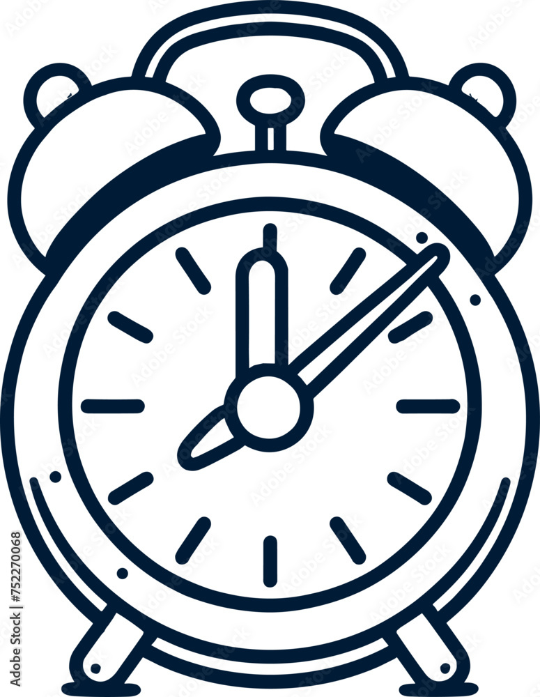 Outline Time clock isolated icon for web design Simple vector illustration generated by Ai Outline Time clock isolated icon for web design Simple vector illustration generated by Ai