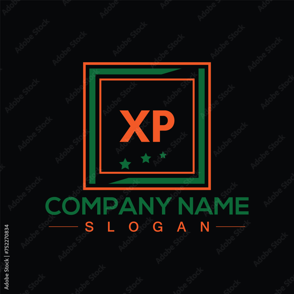 Creative square XP letter logo design Creative square XP letter logo design
