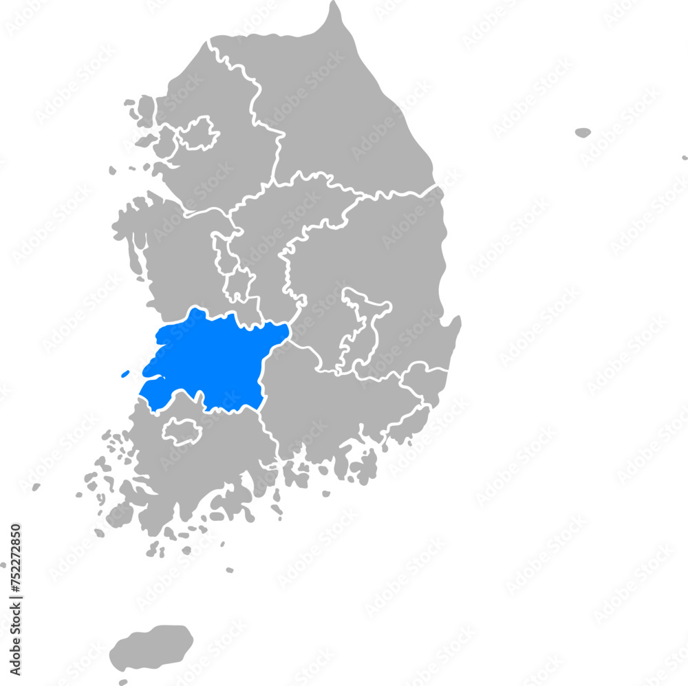 대한민국 전라북도 지도