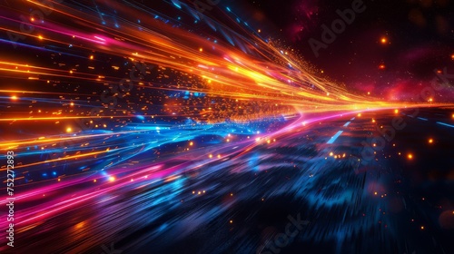 Abstract Background With Bright Lights