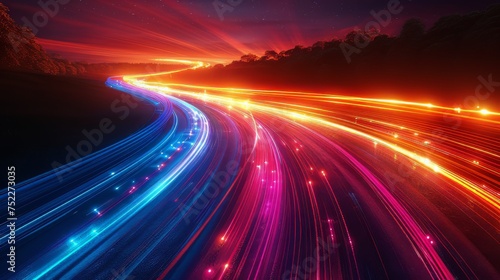 Abstract Background With Bright Lights
