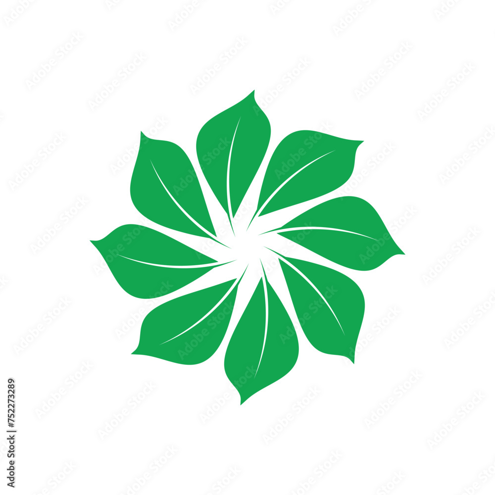 Green leaf logo vector element symbol template Green leaf logo vector element symbol template