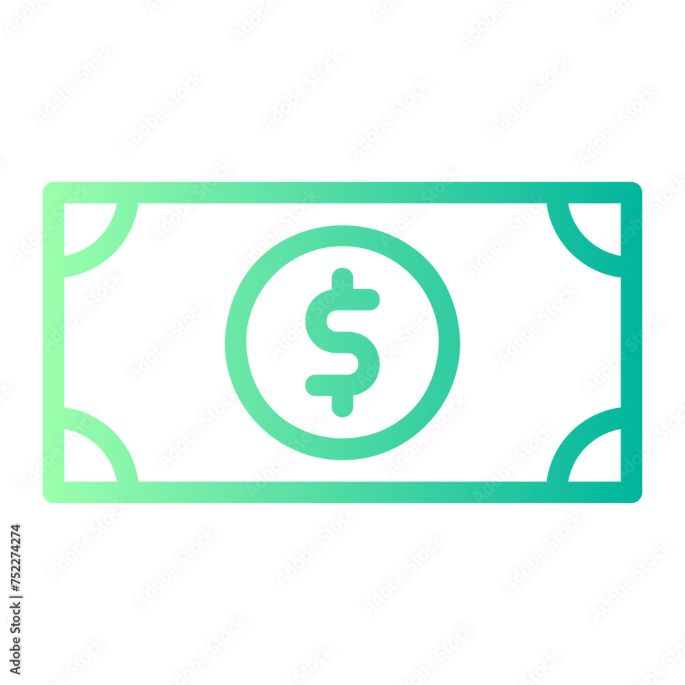 cash gradient icon cash gradient icon