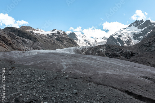 Morteratschgletscher im Jahr 2023 im Sommer