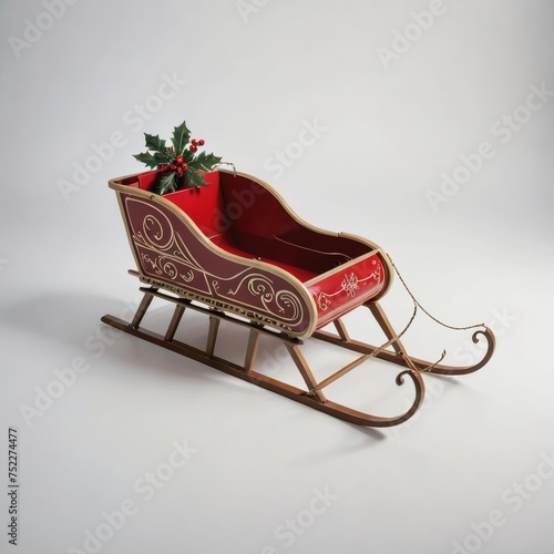 santa claus sleigh pn white
