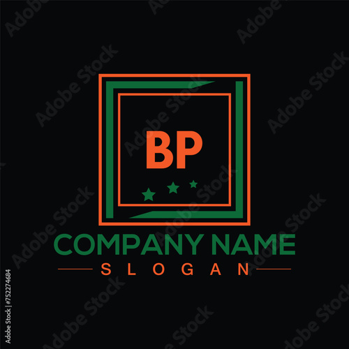 Minimal Initial BP Logo Design with Handwriting Style Vector and Illustration © Rabeya