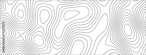 Title Abstract Topographic line art background. Mountain topographic terrain map background with white shape lines.Geographic map conceptual design.Black on white contour height lines.