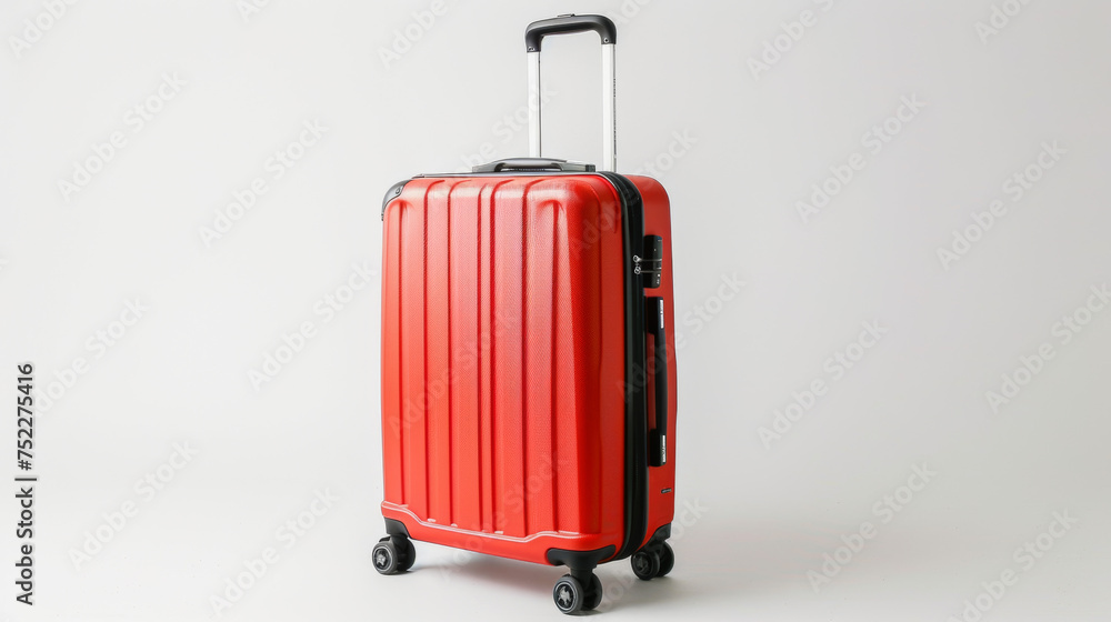 suitcase with wheels on white background suitcase with wheels on white background