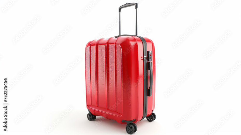suitcase with wheels on white background suitcase with wheels on white background