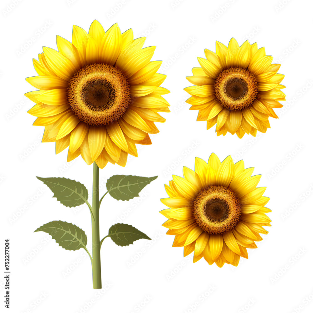 sunflower isolated on white sunflower isolated on white
