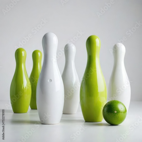 bowling pins isolated on white
