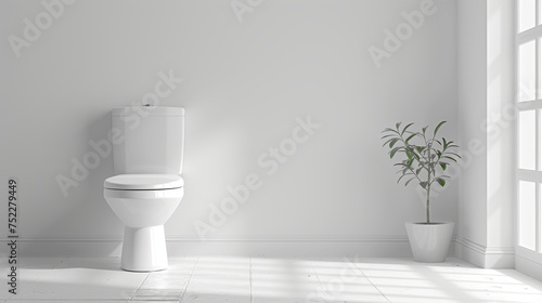 toilet on white background photo