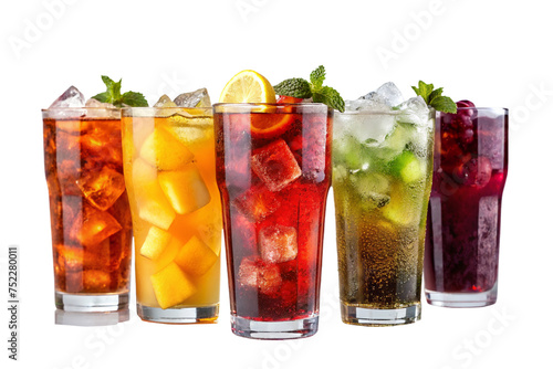fizzy drinks on a transparent background