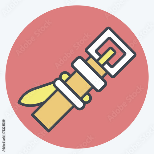 Icon Baseball Belt. related to Baseball symbol. color mate style. simple design editable. simple illustration