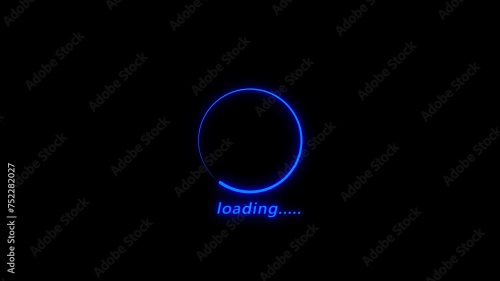 Abstract circle loading bar animation and updating menu. Abstract circle loading bar animation and updating menu.