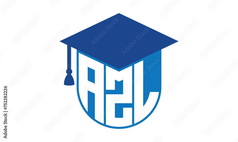AZL initial letter academic logo design vector template. school college ...