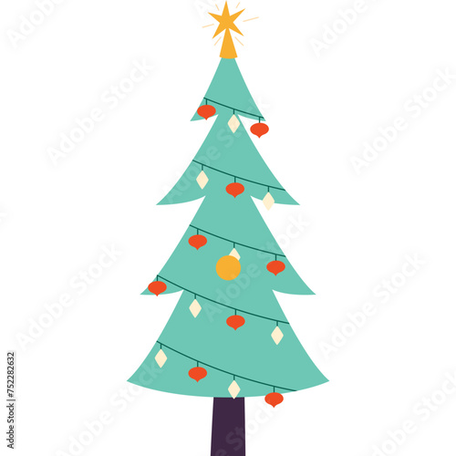Christmas Tree Icon Vector