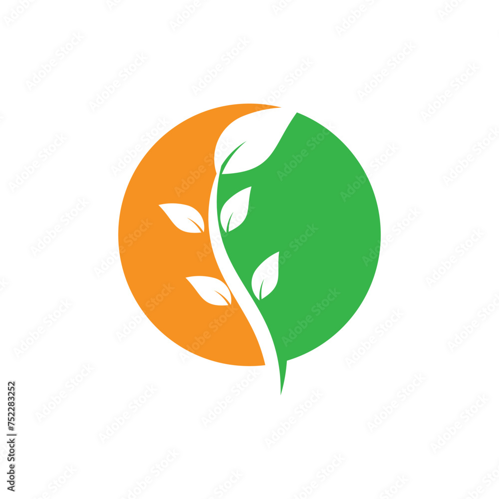 Green leaf logo vector element symbol template Green leaf logo vector element symbol template