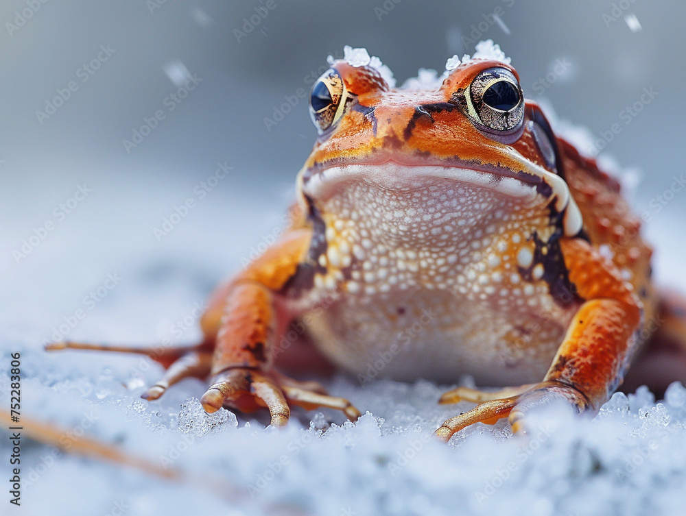 Arctic chill cheery amphibians dance on ice their joyous energy infusing the quiet landscape with life Arctic chill cheery amphibians dance on ice their joyous energy infusing the quiet landscape with life