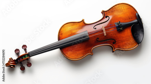 Violin on white background