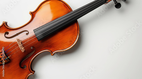 Violin on white background photo