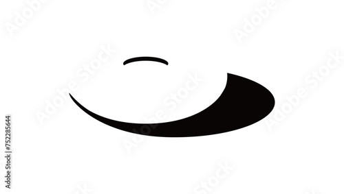bagel emble, black isolated silhouette