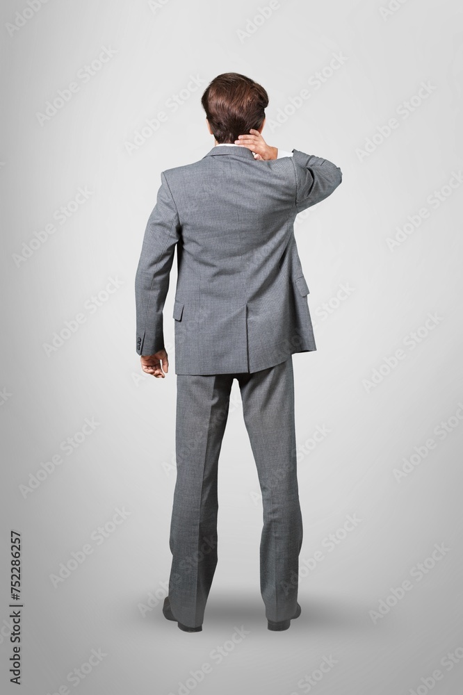 handsome business man walking on background handsome business man walking on background
