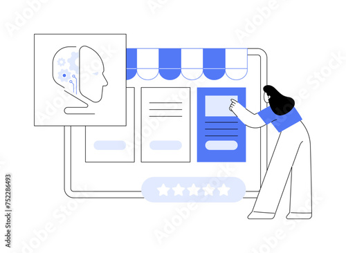 AI-Driven Personalized Product Suggestions abstract concept vector illustration. © Visual Generation