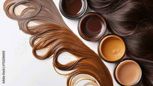 wax for hair on white background photo