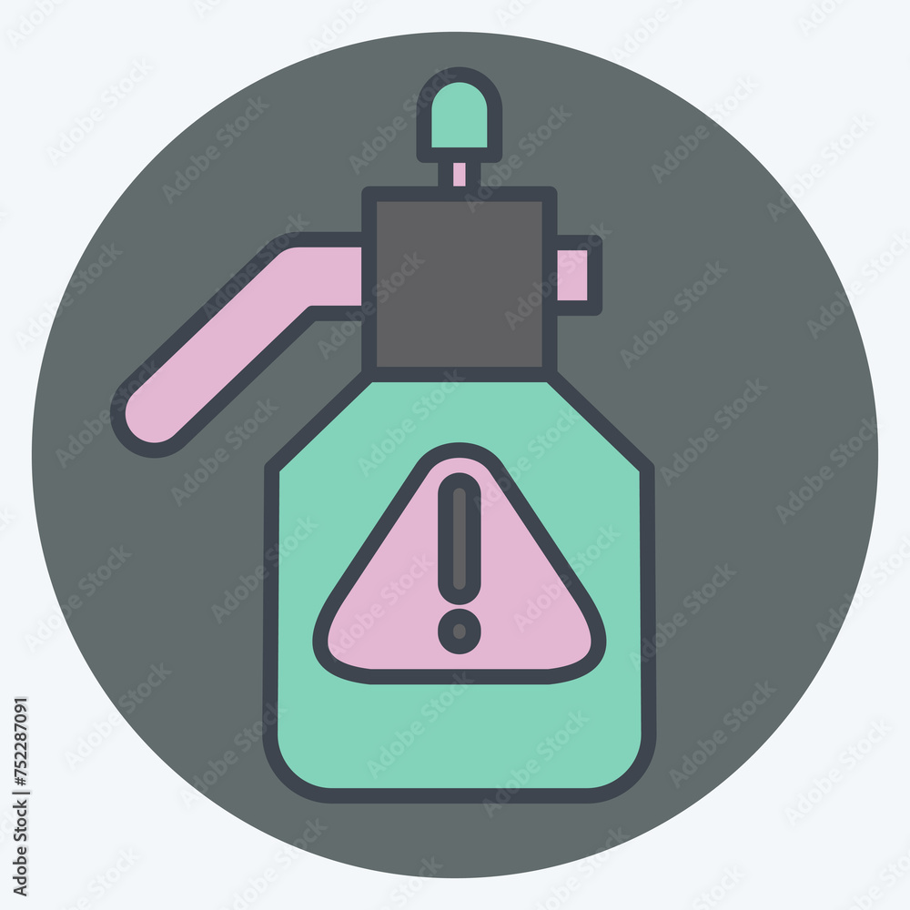 Icon Sprayer. related to Poison symbol. color mate style. simple design editable. simple illustration Icon Sprayer. related to Poison symbol. color mate style. simple design editable. simple illustration