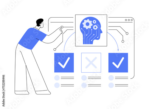 AI-Backed Proactive Issue Resolution abstract concept vector illustration.