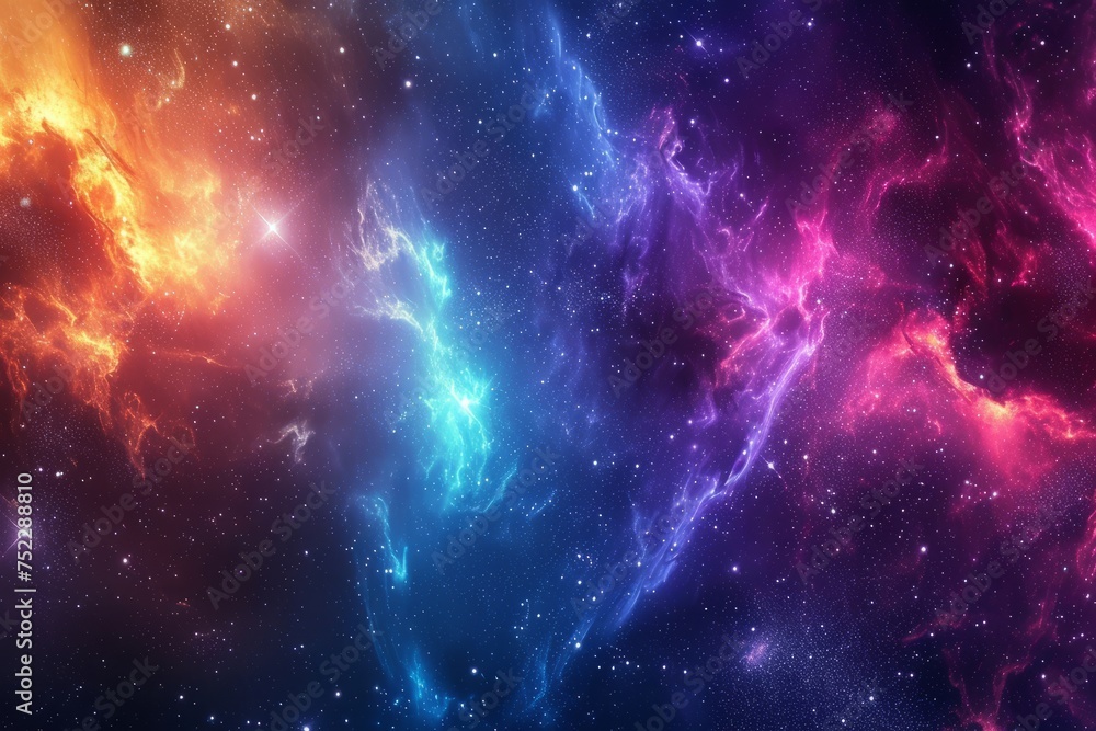 Naklejka premium Colorful galaxy